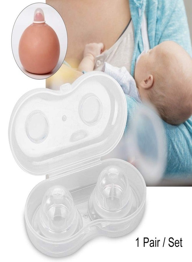 ZJchao Nipple Sucker, 1 Pair/Box Food-Grade Silicone Breastfeeding Aid Women Flat and Inverted Nipples Former Enlager Corrector - Image 4